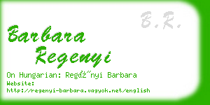 barbara regenyi business card